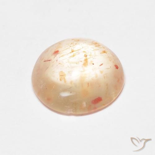Piedrasol Naranja cantaloupe natural de 2.14 ct, Redondo, Translúcido