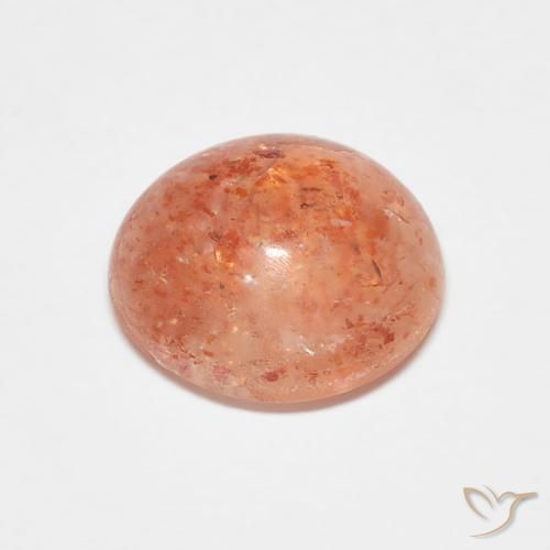 Piedrasol Naranja rojizo natural de 2.03 ct, Redondo, Translúcido