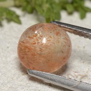 Piedrasol Naranja cálido natural de 1.95 ct, Redondo, Translúcido
