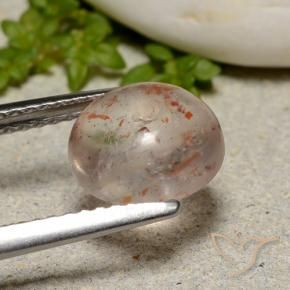 Piedrasol Blanco naranja natural de 2.23 ct, Redondo, Transparente