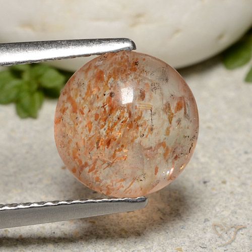 1.91ct Natural Naranja medio Piedrasol, Redondo, Translúcido