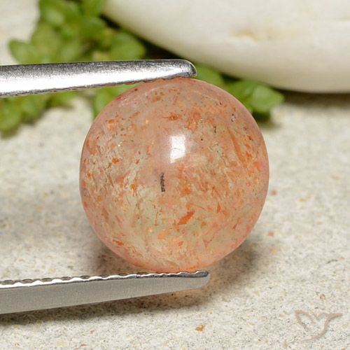 1.99ct Natural Naranja claro Piedrasol, Redondo, Translúcido