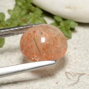 Piedrasol Naranja claro natural de 1.99 ct, Redondo, Translúcido