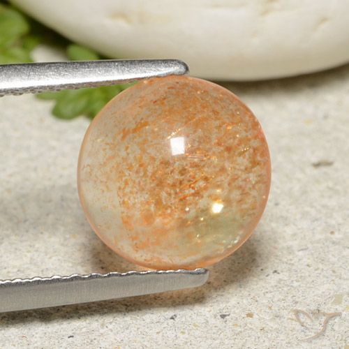 1.85ct Natural Naranja cantaloupe Piedrasol, Redondo, Translúcido