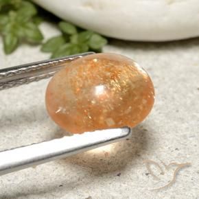 Piedrasol Naranja cantaloupe natural de 1.85 ct, Redondo, Translúcido
