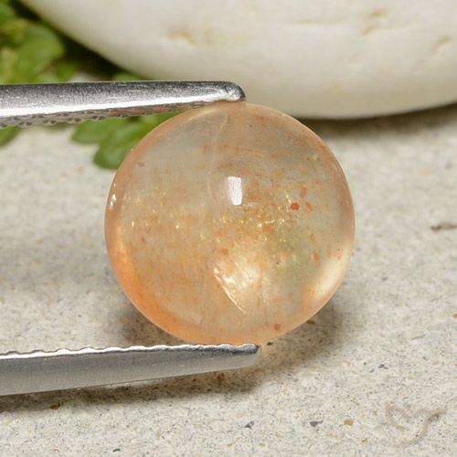 2.05ct Natural Naranja cantaloupe Piedrasol, Redondo, Translúcido