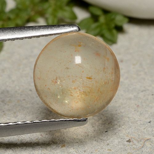 2.05ct Natural Naranja cantaloupe Piedrasol, Redondo, Translúcido