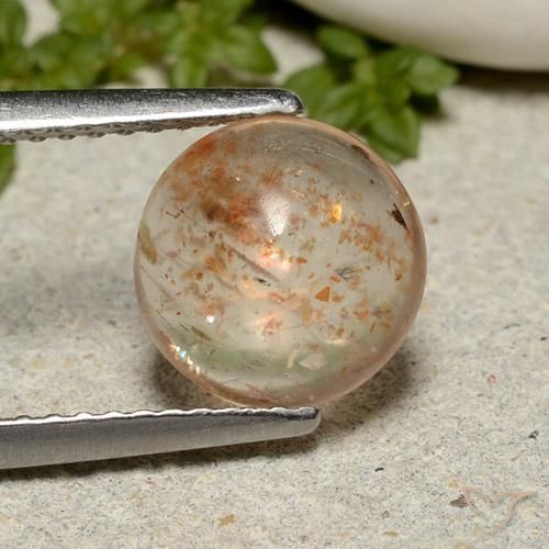 1.90ct Natural Naranja durazno claro Piedrasol, Redondo, Translúcido