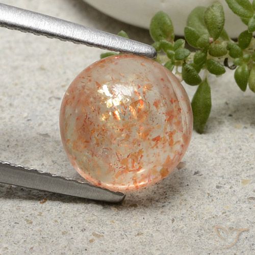 2.03ct Natural Naranja tigre claro Piedrasol, Redondo, Translúcido