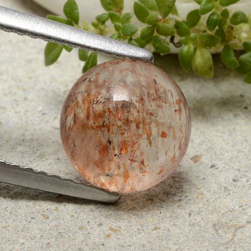 1.96ct Natural Naranja tigre claro Piedrasol, Redondo, Translúcido