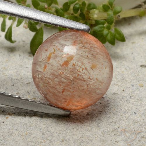 2.28ct Natural Naranja medio Piedrasol, Redondo, Translúcido