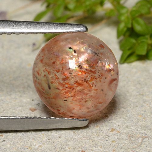 2.24ct Natural Naranja pomelo Piedrasol, Redondo, Translúcido