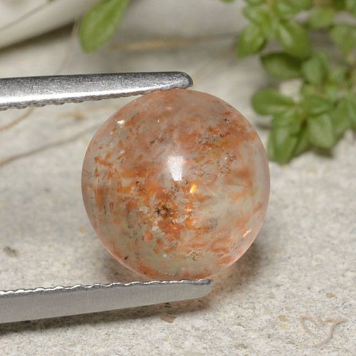 1.91ct Natural Naranja tigre claro Piedrasol, Redondo, Translúcido
