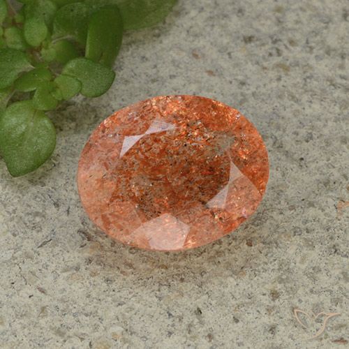 3.62ct Natural Naranja medio Piedrasol, Ovalada, Translúcido