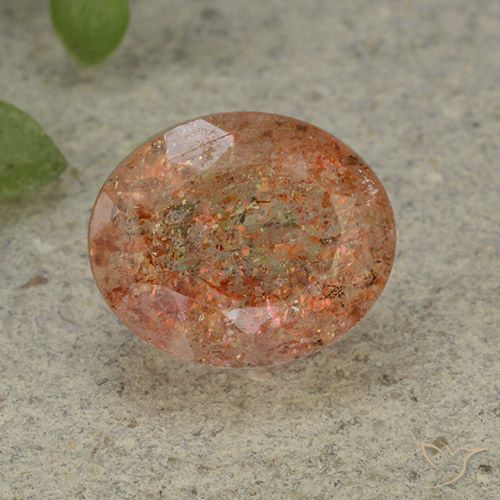 4.87ct Natural Naranja medio Piedrasol, Ovalada, Translúcido