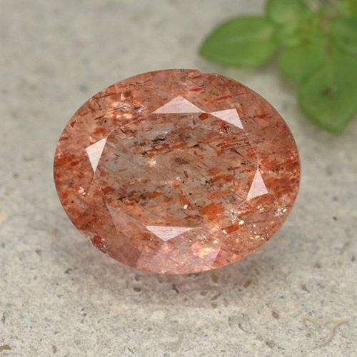 4.63ct Natural Naranja cálido Piedrasol, Ovalada, Translúcido