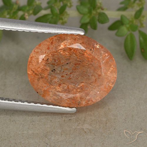 4.72ct Natural Naranja medio Piedrasol, Ovalada, Translúcido