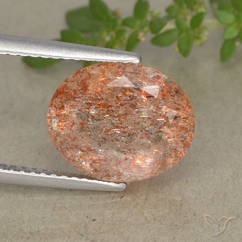 3.73ct Natural Naranja jengibre Piedrasol, Ovalada, Translúcido