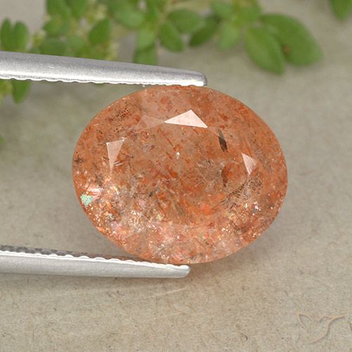 4.29ct Natural Naranja pomelo Piedrasol, Ovalada, Translúcido