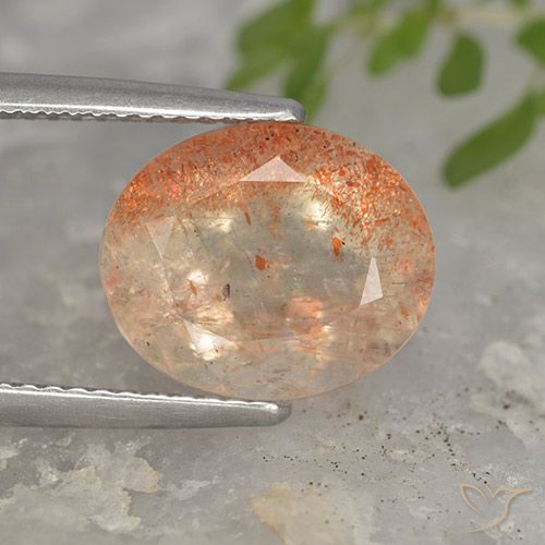 5.09ct Natural Naranja tigre claro Piedrasol, Ovalada, Translúcido