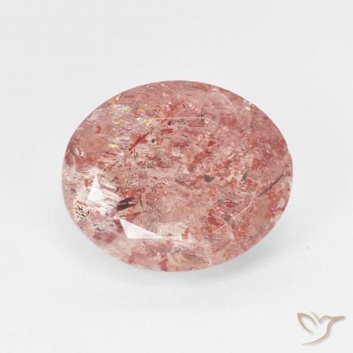 5.01ct Natural Rosa rosado Piedrasol, Ovalada, Translúcido