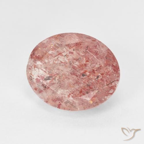 Piedrasol Rosa rosado natural de 5.01 ct, Ovalada, Translúcido