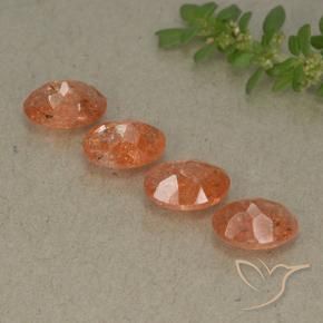 Gemas de Piedrasol Naranja pomelo natural de 2.81 ct, Ovalada, Translúcido