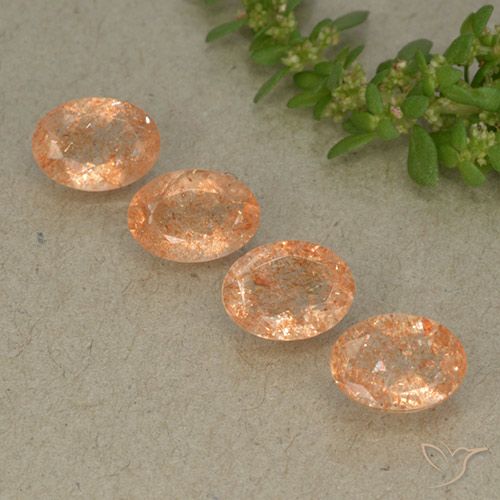 2.94ctw Natural Naranja claro Piedrasol, Ovalada, Translúcido