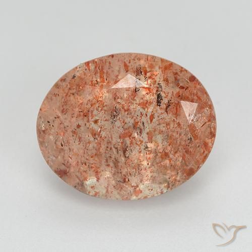 3.49ct Natural Naranja rojizo Piedrasol, Ovalada, Transparente