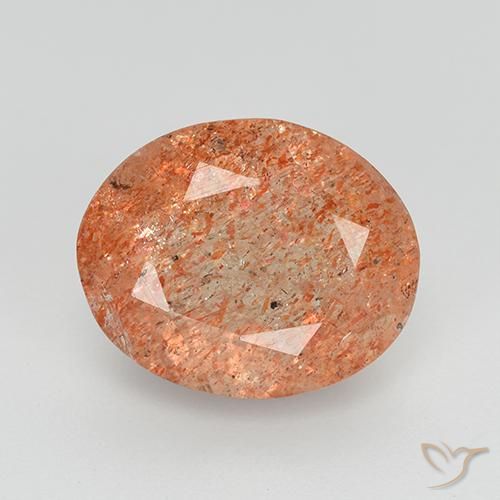 3.34ct Natural Naranja jengibre Piedrasol, Ovalada, Transparente