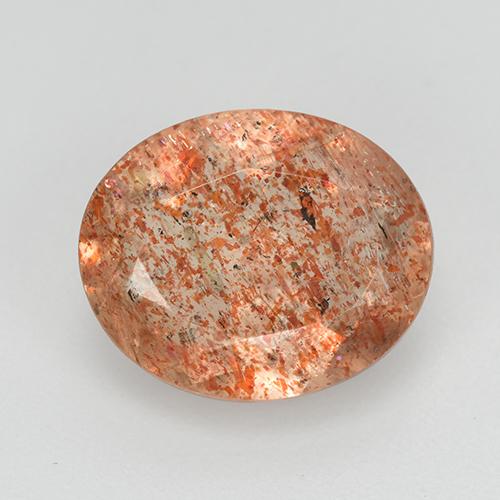 Piedrasol Naranja claro natural de 3.62 ct, Corte Óvalo, Transparente