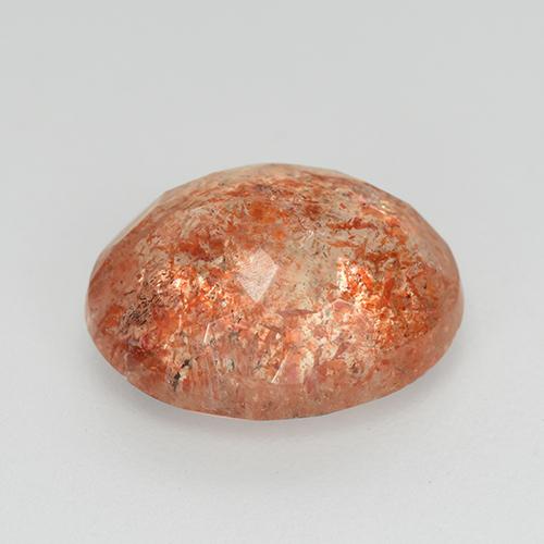 Piedra sol naranja natural de 3,32 ct, corte óvalo, transparente