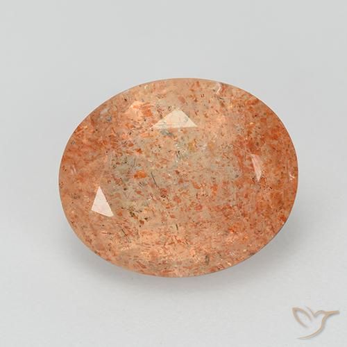 3.37ct Natural Naranja medio Piedrasol, Ovalada, Transparente