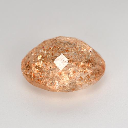 Piedra sol naranja natural de 4,91 ct, corte óvalo, translúcido