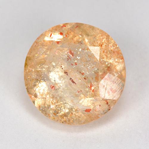 Piedrasol Naranja natural de 4.05 ct, Corte Redondo, Transparente