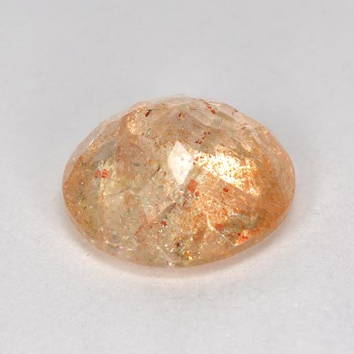 Piedrasol Naranja natural de 4.05 ct, Corte Redondo, Transparente
