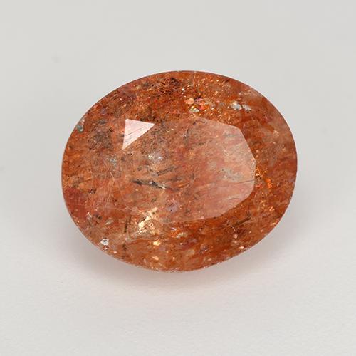 Piedra sol rojo natural de 5,12 ct, corte óvalo, translúcido