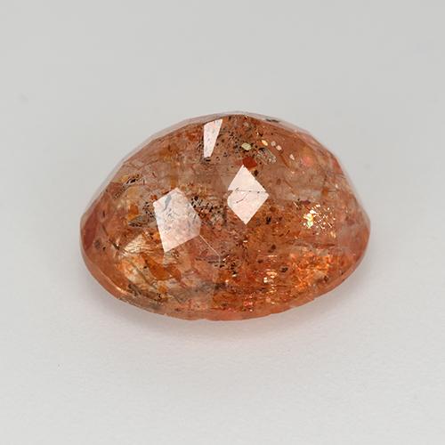 Piedra sol rojo natural de 5,12 ct, corte óvalo, translúcido