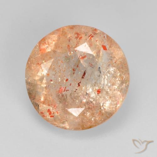 4.05ct Natural Naranja tigre claro Piedrasol, Redondo, Transparente