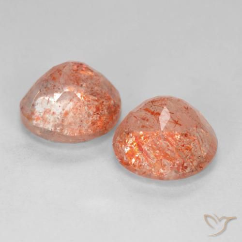 Gemas de Piedrasol Naranja pomelo natural de 4.11 ct, Redondo, Translúcido