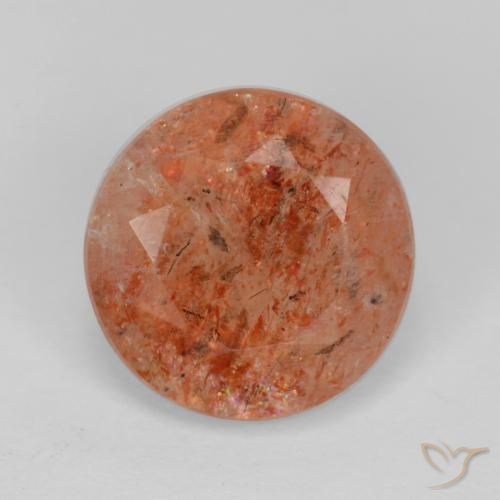 4.27ct Natural Naranja pomelo Piedrasol, Redondo, Translúcido
