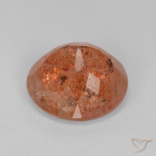 Piedrasol Naranja pomelo natural de 4.27 ct, Redondo, Translúcido