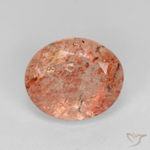 4.50ct Natural Naranja rojizo Piedrasol, Ovalada, Translúcido, Photo A
