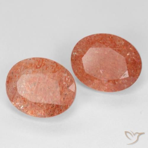 Gemas de Piedrasol Naranja pomelo natural de 4.91 ct, Ovalada, Translúcido