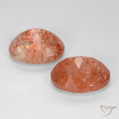 Gemas de Piedrasol Naranja pomelo natural de 4.91 ct, Ovalada, Translúcido