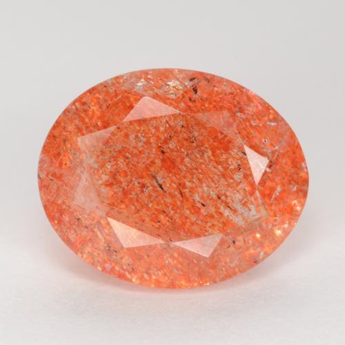 Piedra sol rojo natural de 2,50 ct, corte óvalo, translúcido