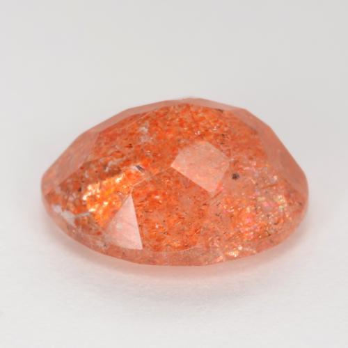 Piedra sol rojo natural de 2,50 ct, corte óvalo, translúcido