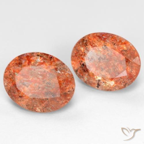 Gemas de piedra sol naranja natural de 4,78 ct, corte óvalo, translúcido