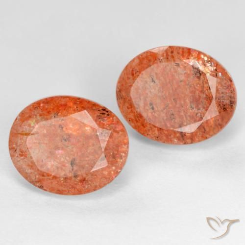 Gemas de Piedrasol Naranja pomelo natural de 5.55 ct, Ovalada, Translúcido
