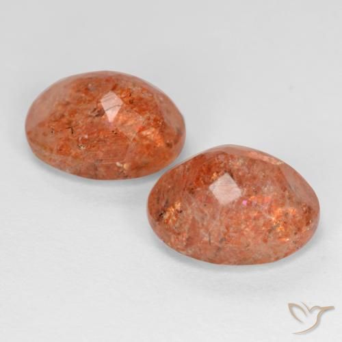 Gemas de Piedrasol Naranja pomelo natural de 5.55 ct, Ovalada, Translúcido